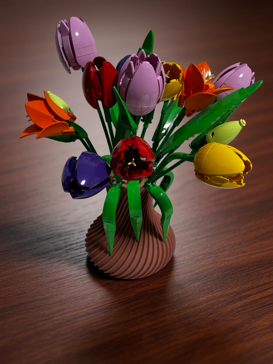 Vase For Lego Bouquet, Artificial Flowers or Roses 10342 Botanicals Textured