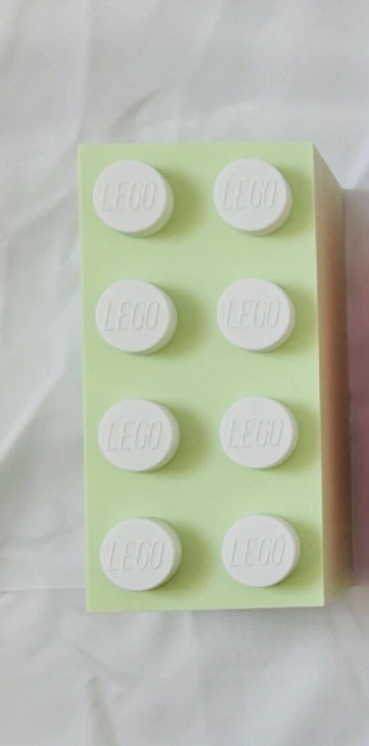 Pastel Brick Vase with White Dotted Design