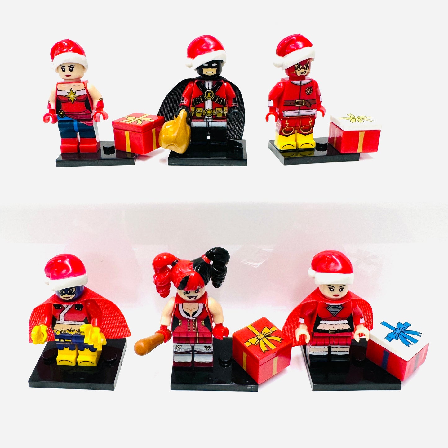 Custom DC Christmas Set Of 6 Minifigures