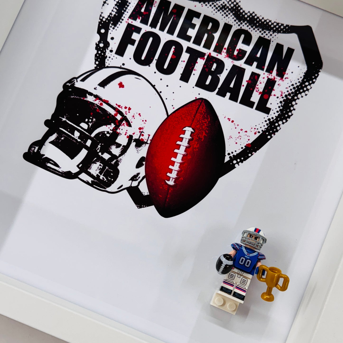 American Footballer BILLS figures in a Frame
