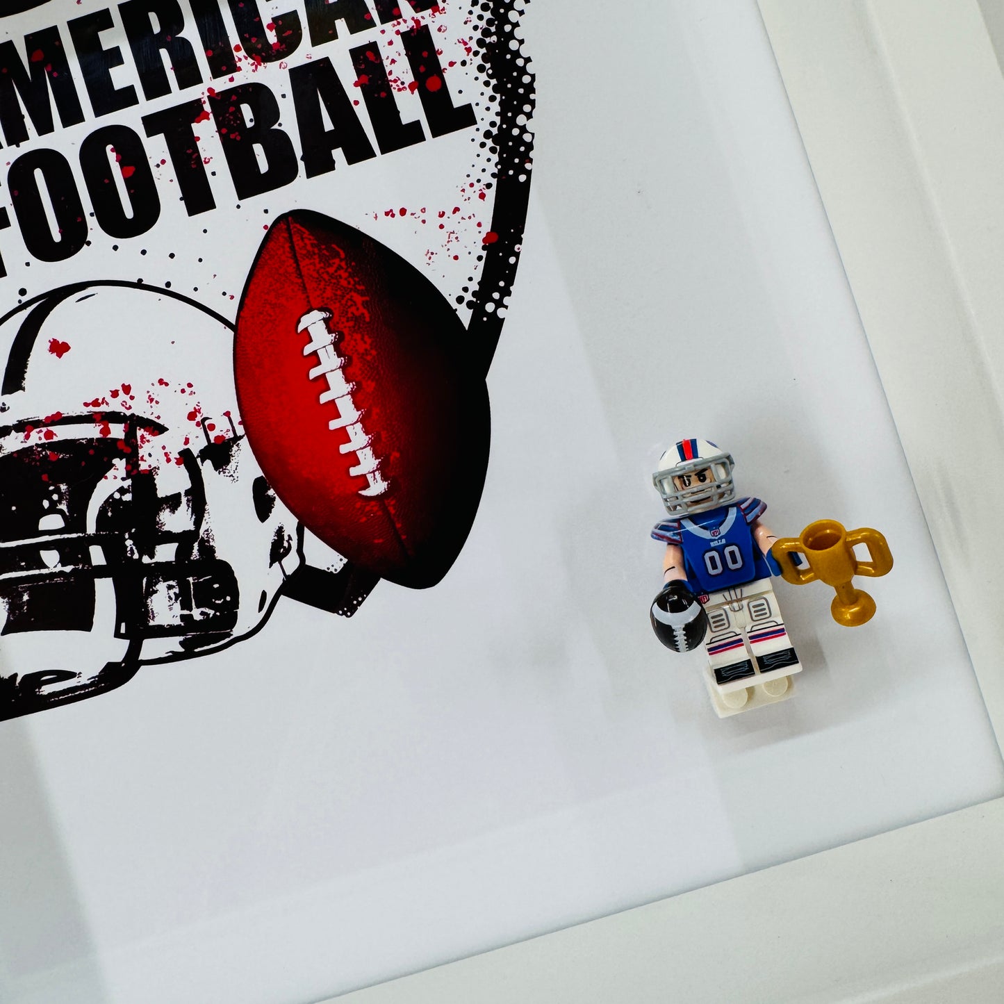 American Footballer BILLS figures in a Frame