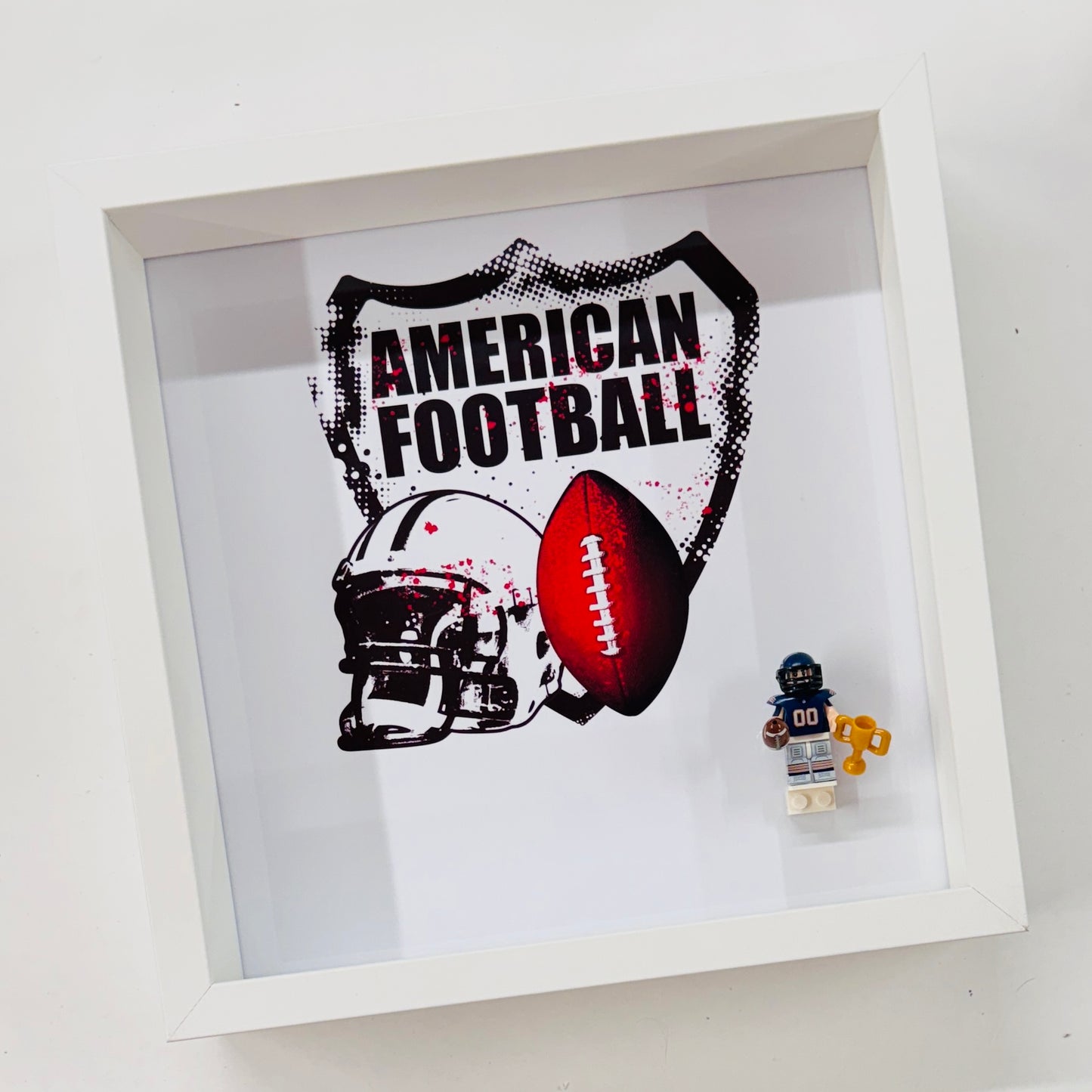 American Footballer figure in a Frame