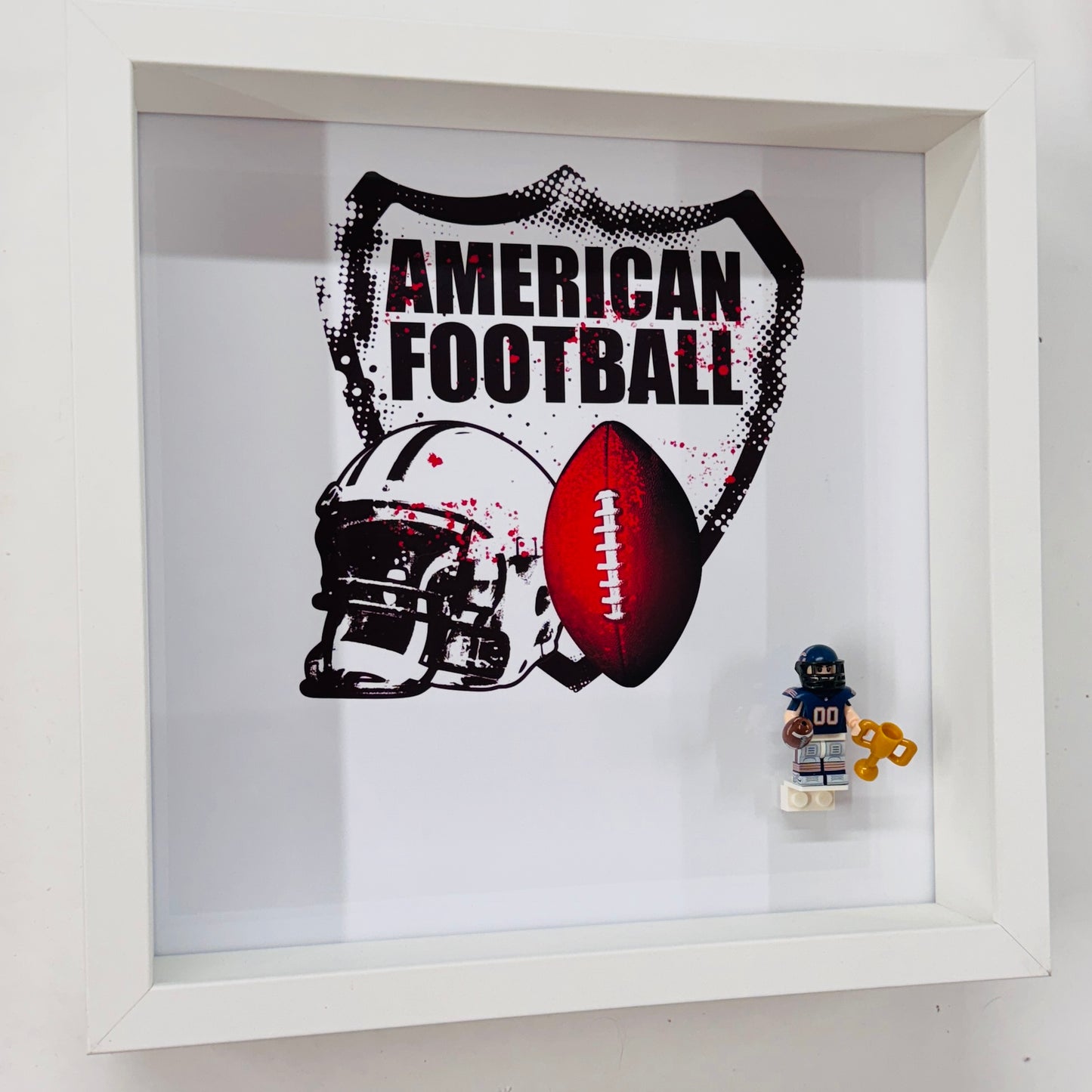 American Footballer figure in a Frame