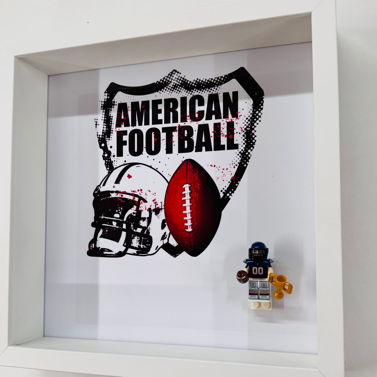American Footballer figure in a Frame
