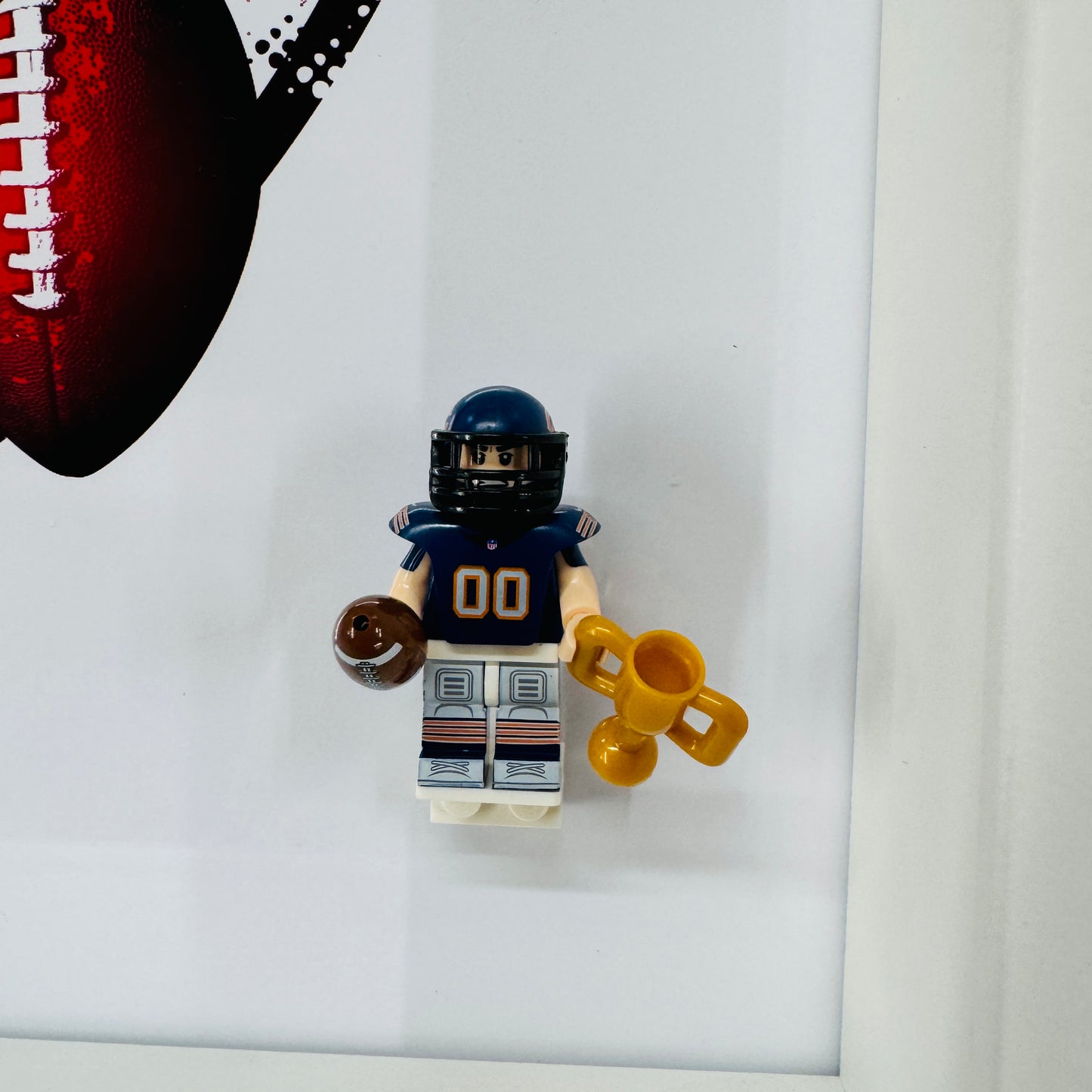 American Footballer figure in a Frame