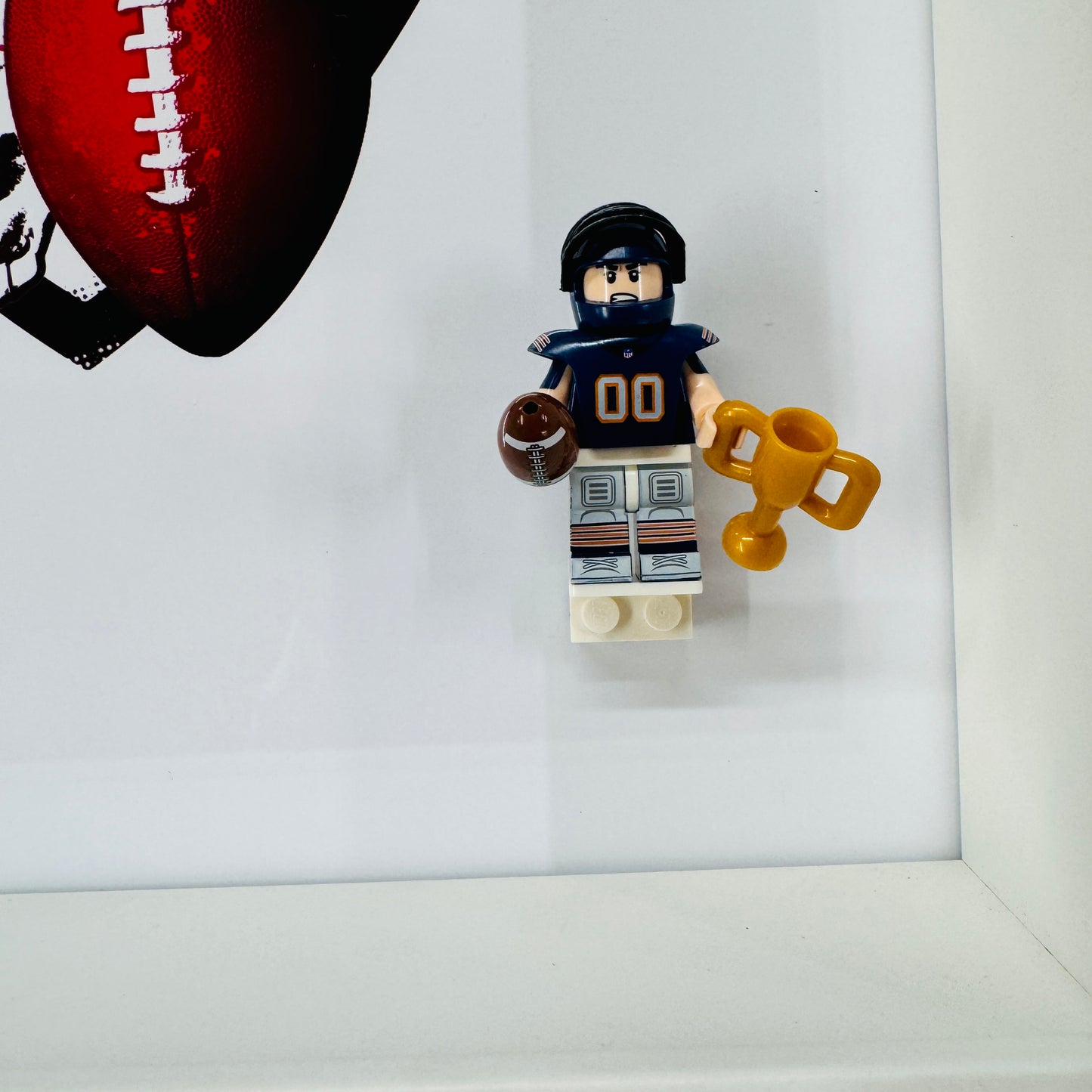 American Footballer figure in a Frame