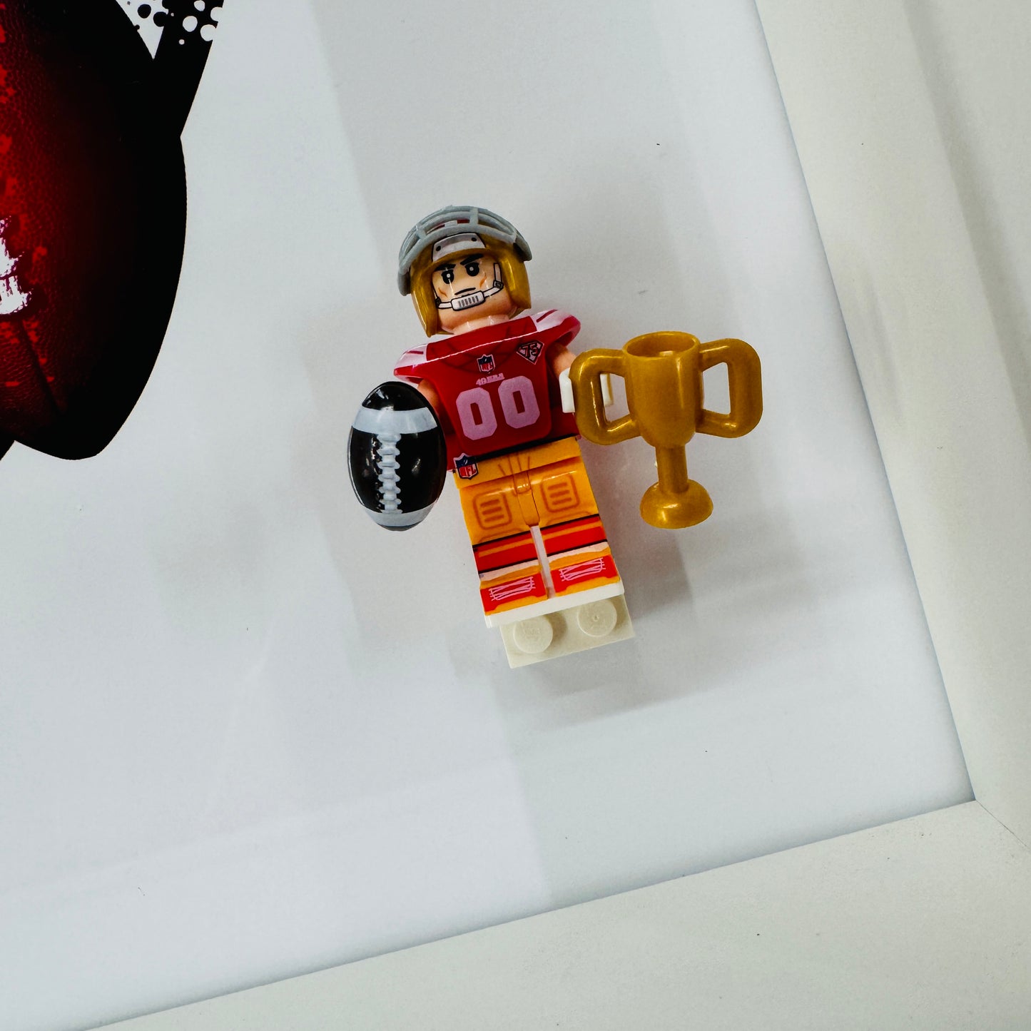 American Footballer 49ERs Figure in a Frame