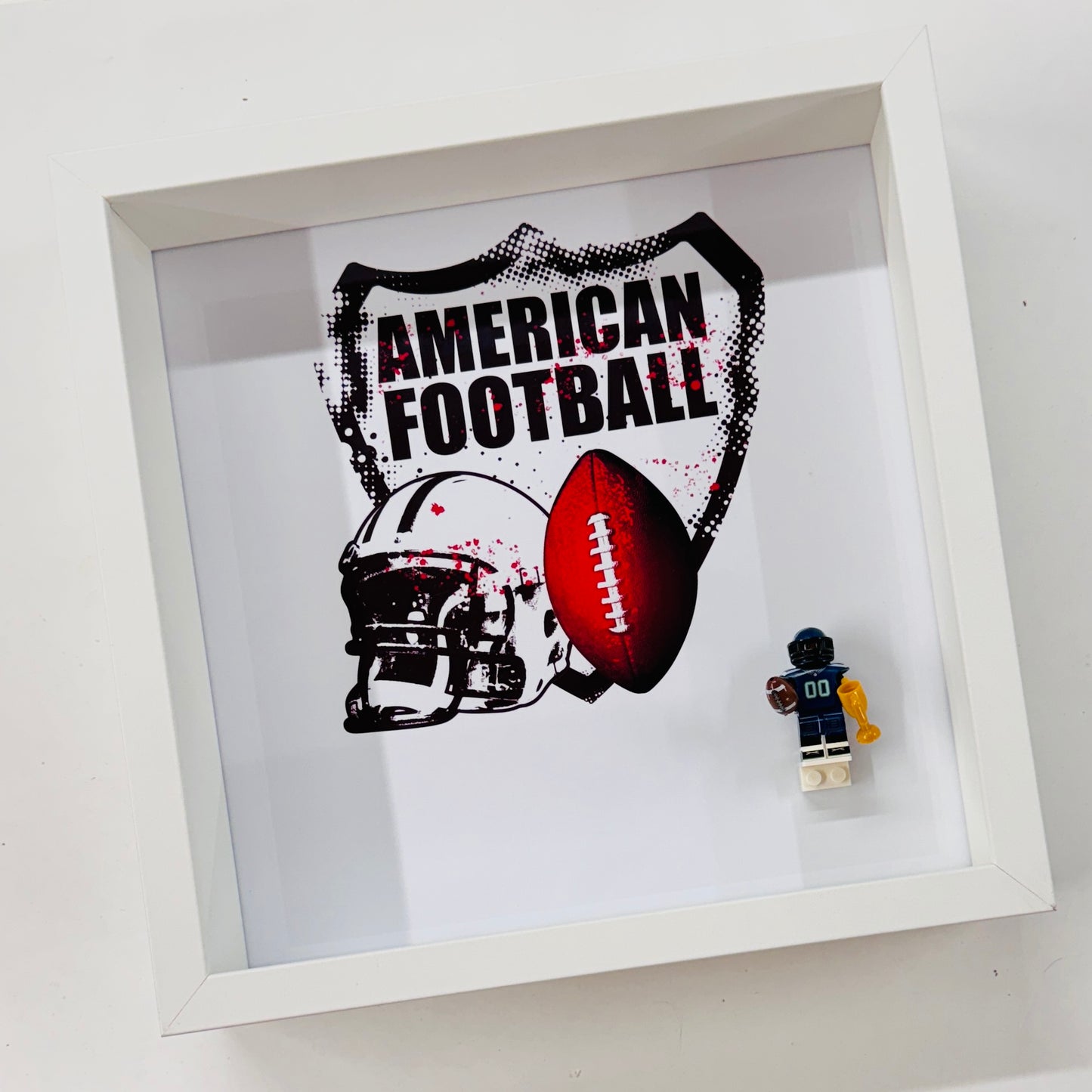American Footballer Figure in a Frame