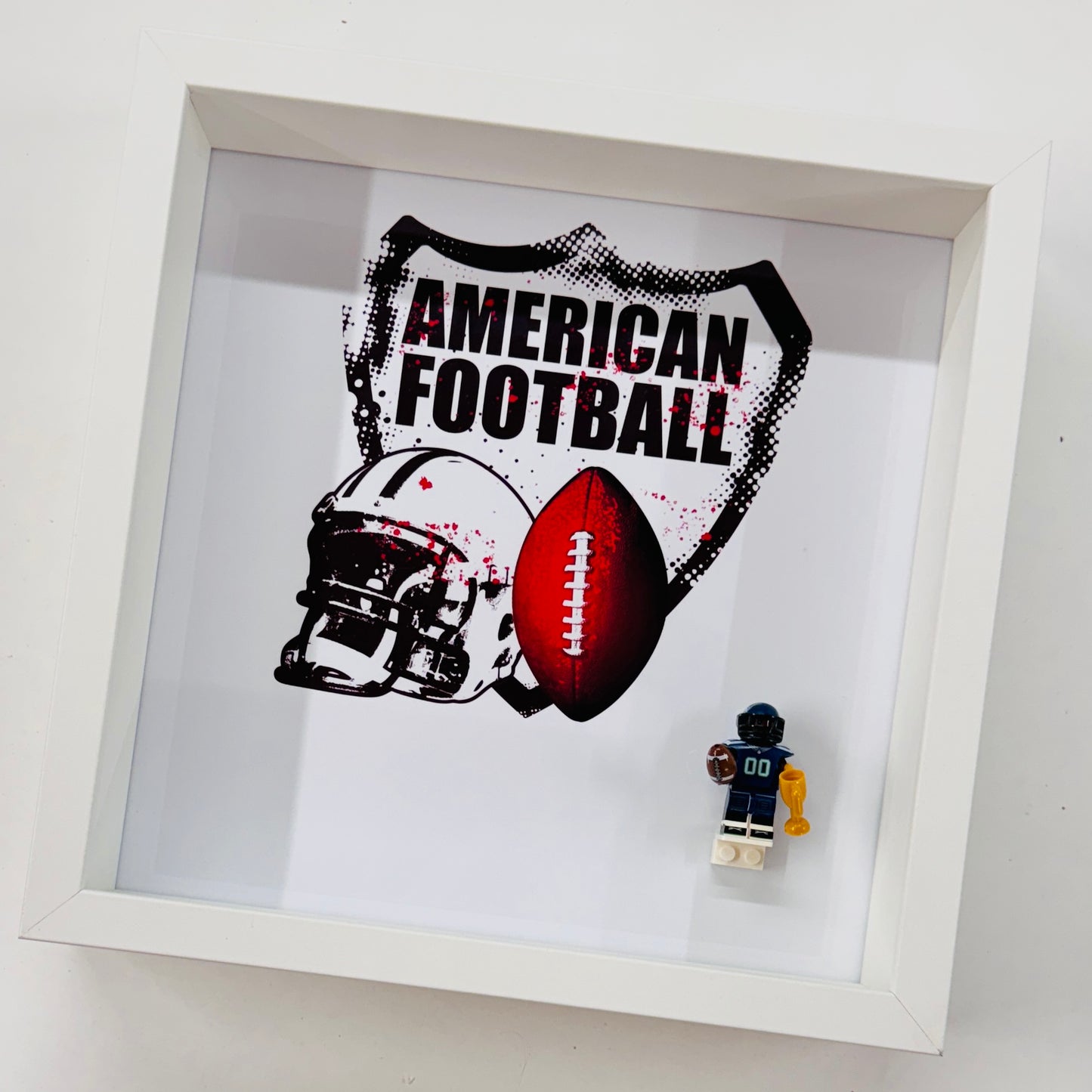 American Footballer Figure in a Frame