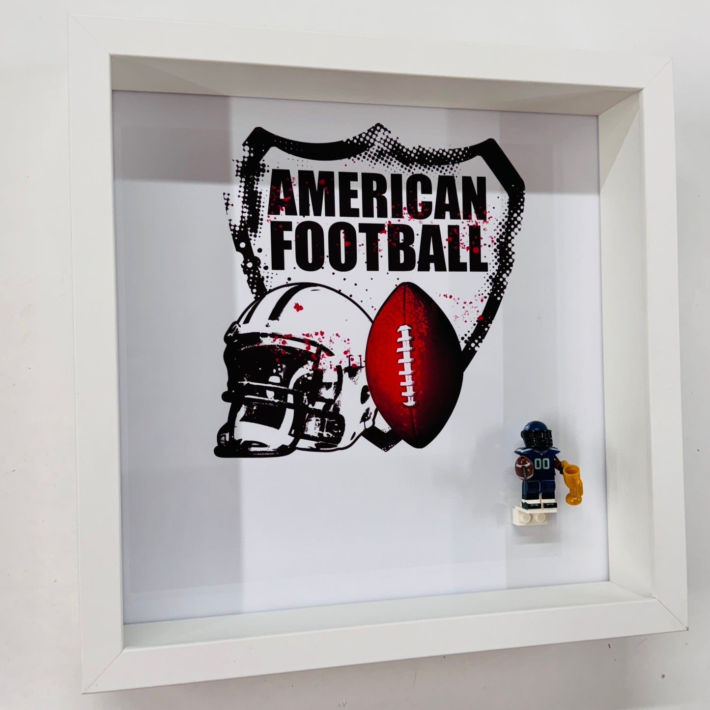 American Footballer Figure in a Frame