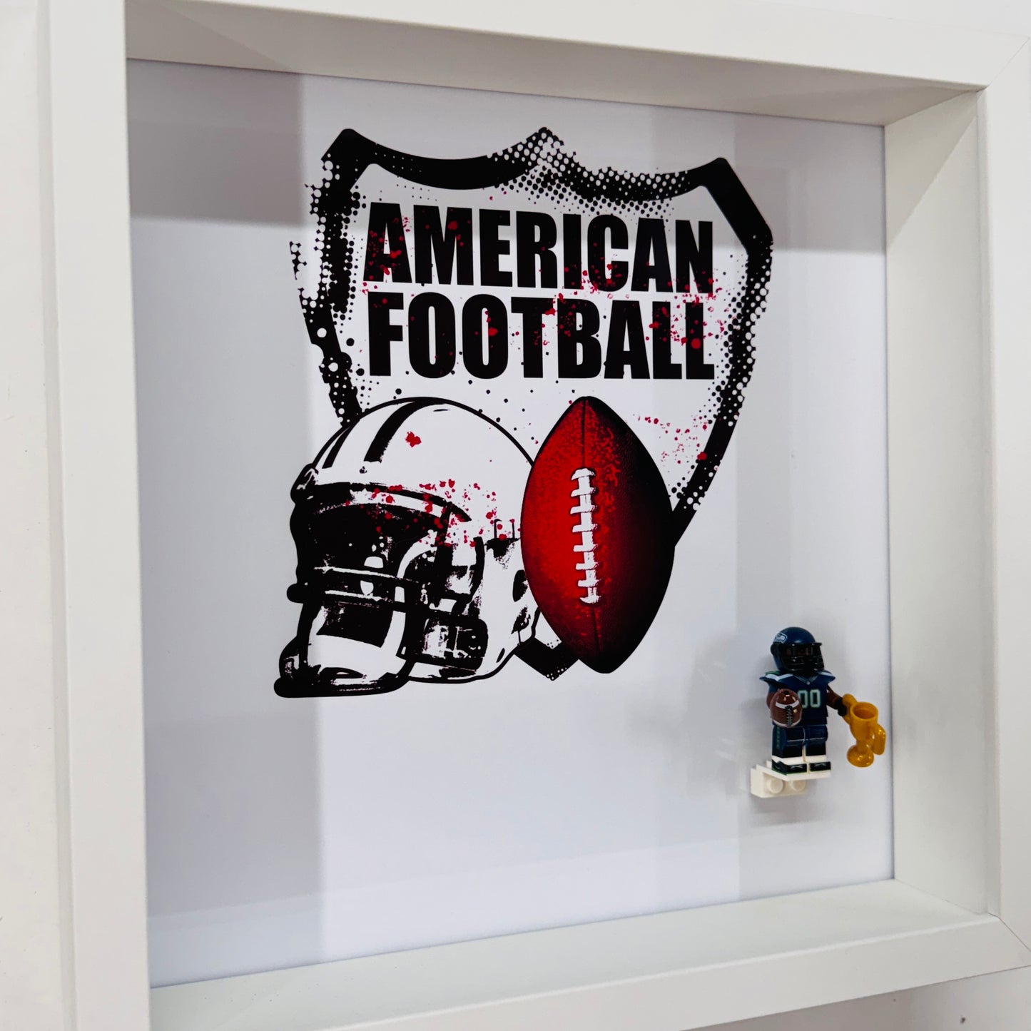 American Footballer Figure in a Frame