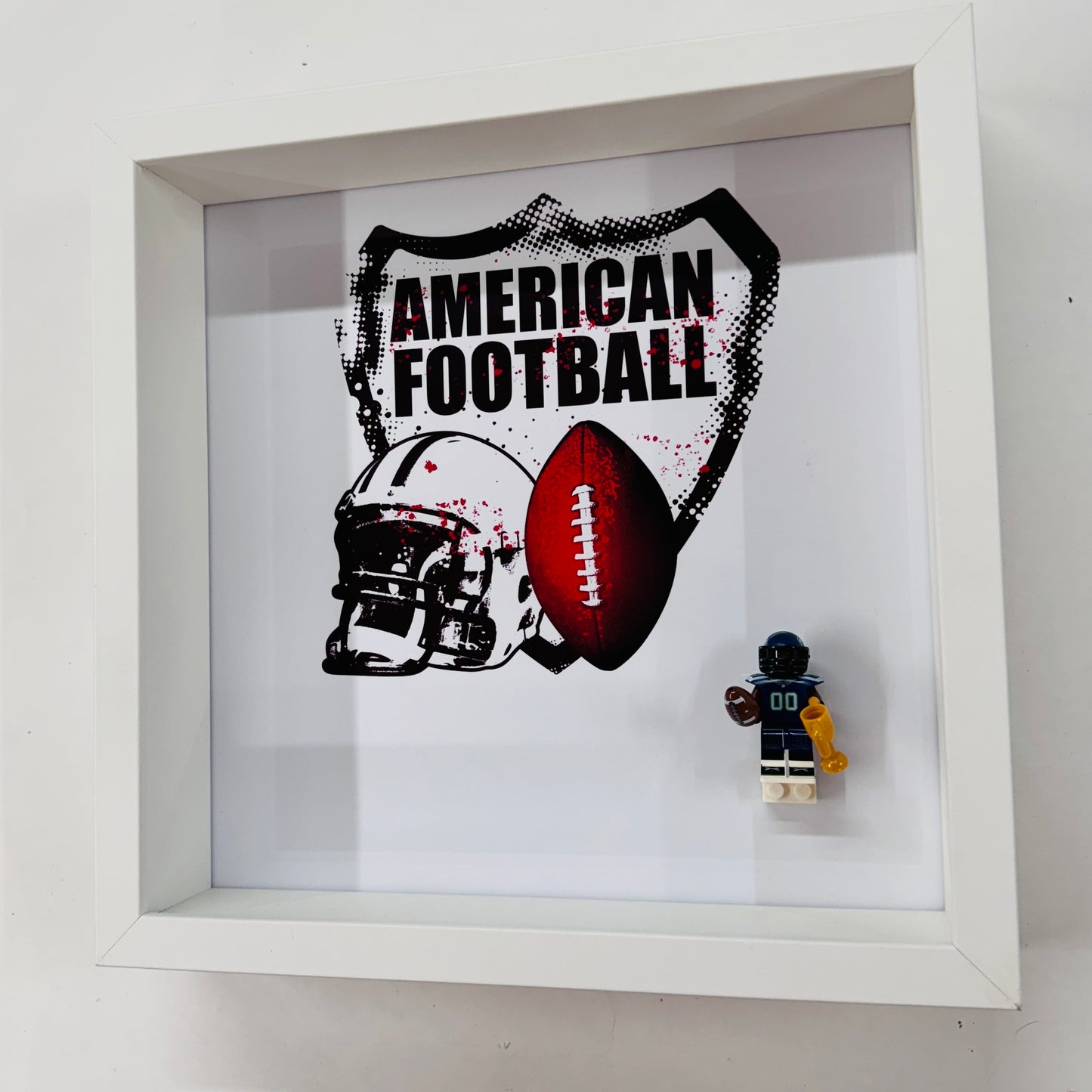 American Footballer Figure in a Frame