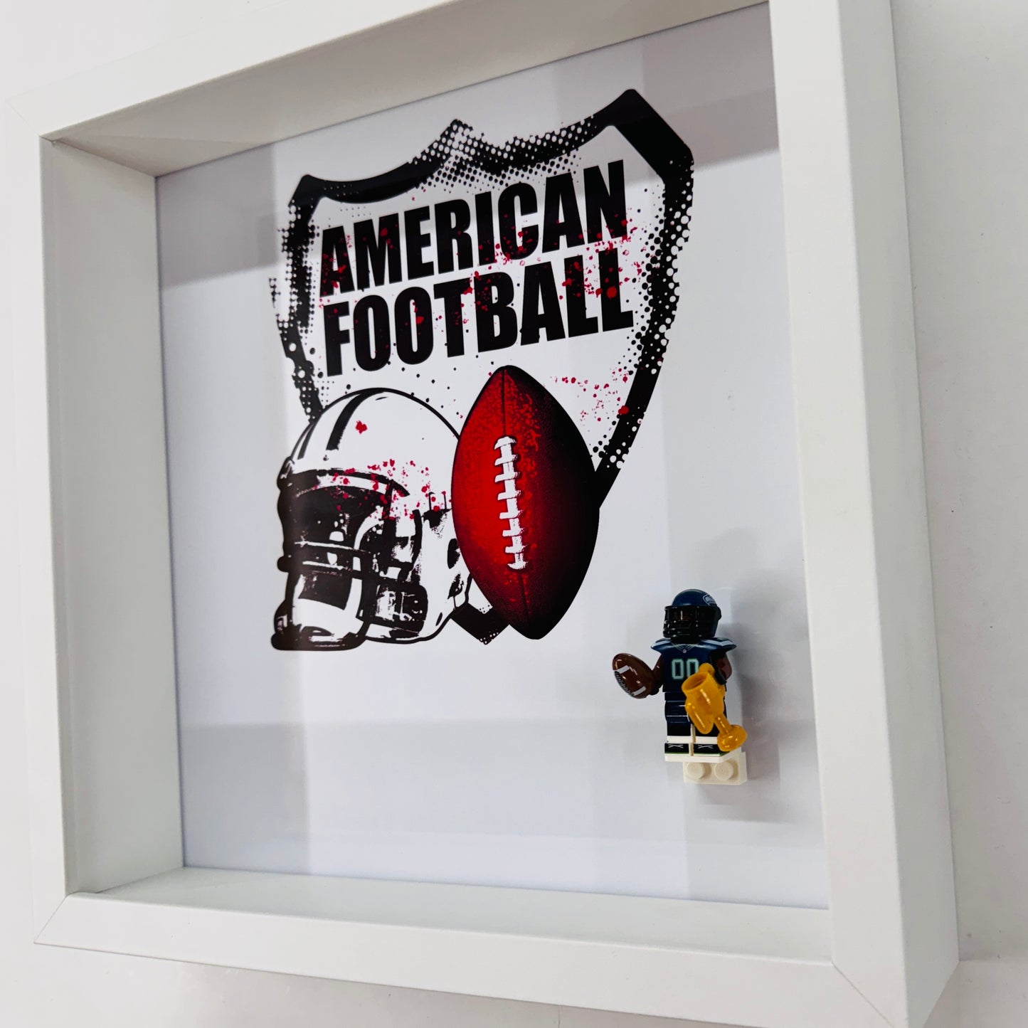 American Footballer Figure in a Frame