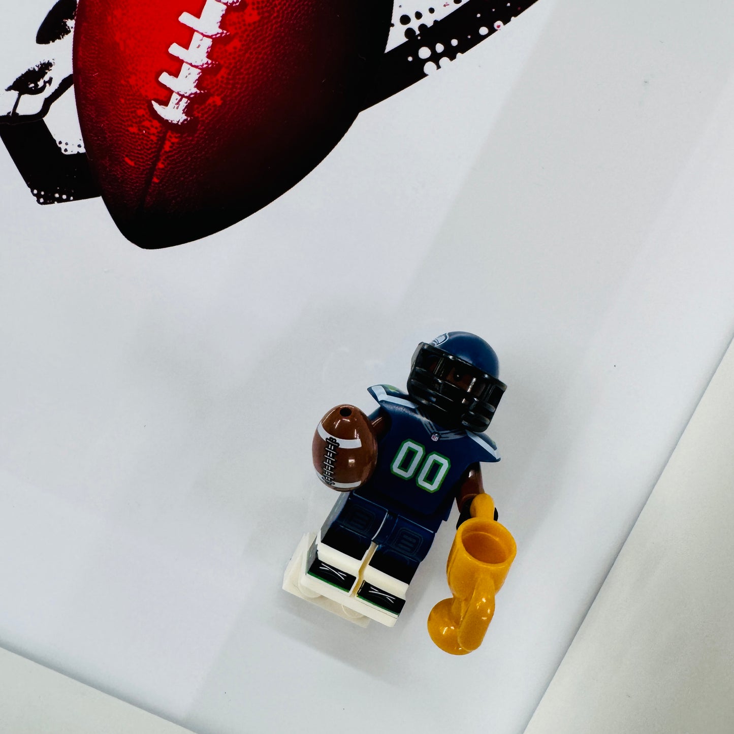 American Footballer Figure in a Frame