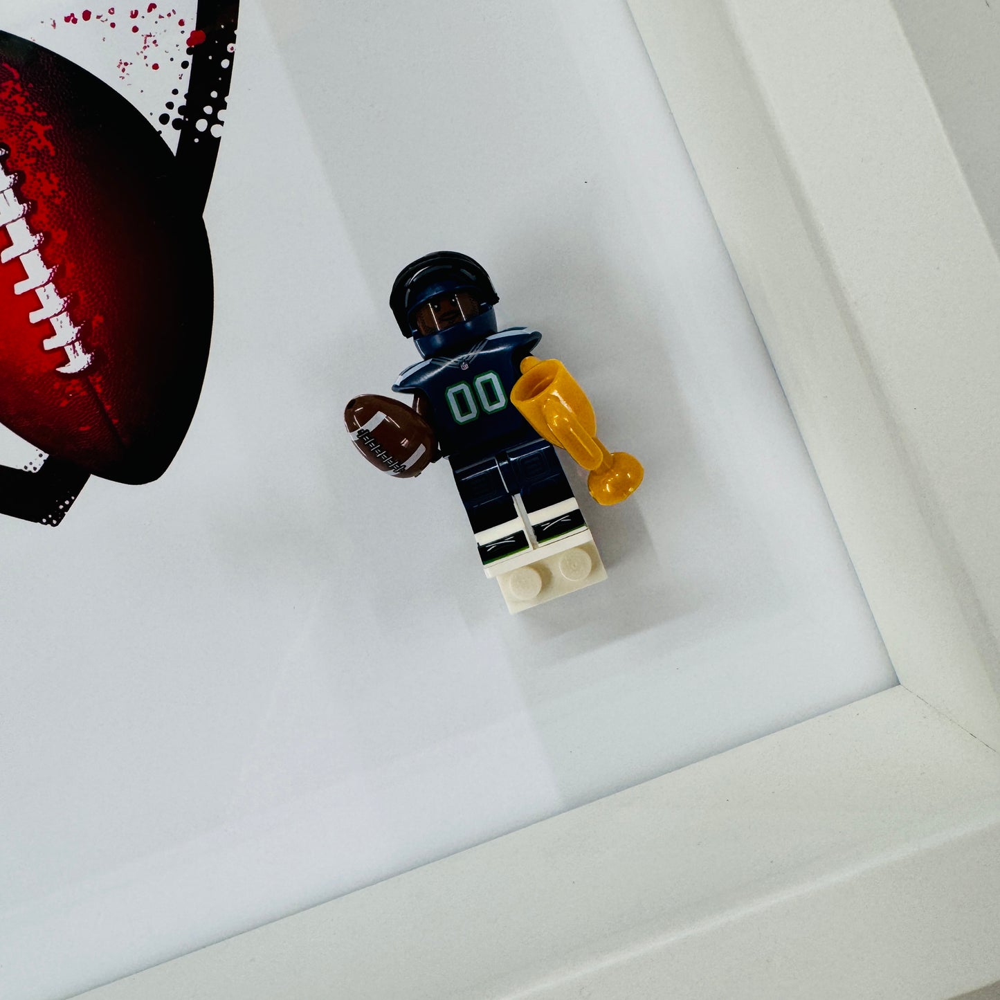 American Footballer Figure in a Frame