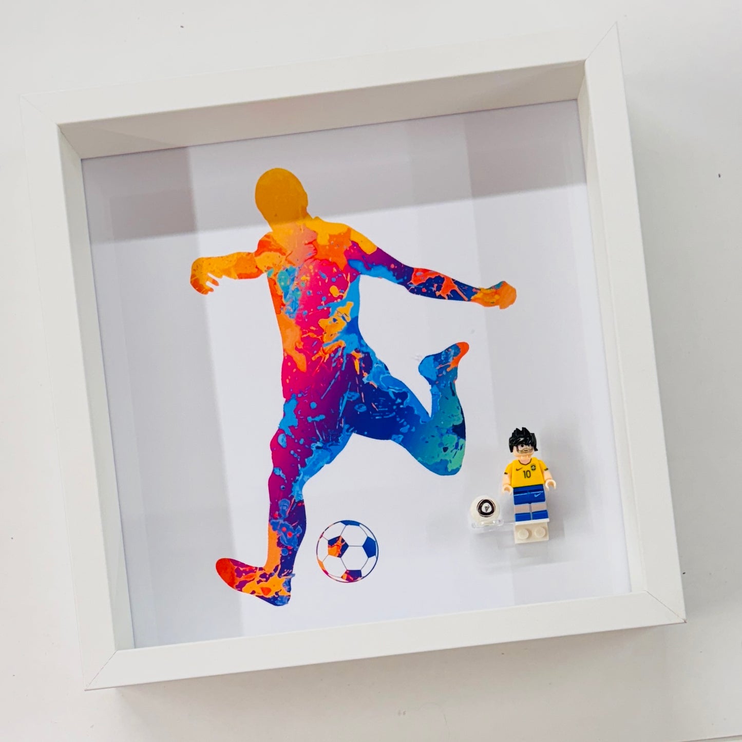 Neymar Jr Football Figure in a Frame