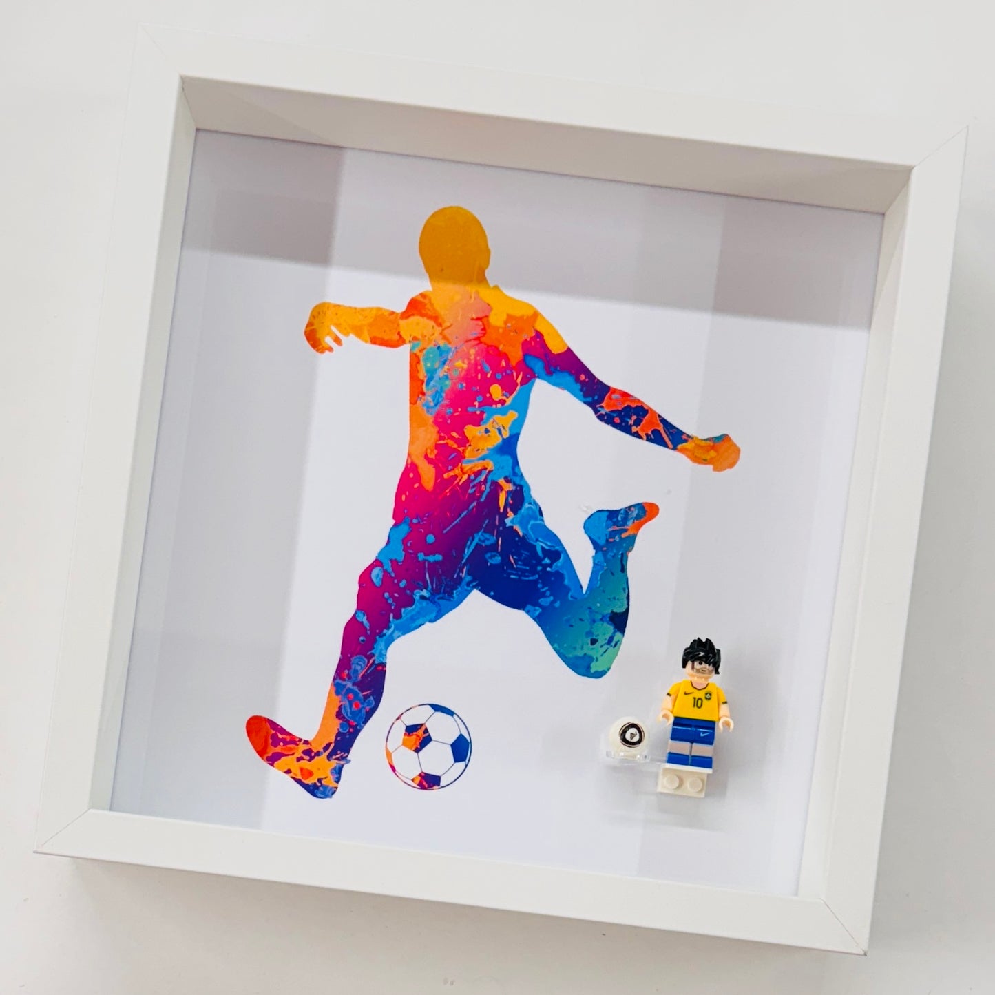 Neymar Jr Football Figure in a Frame