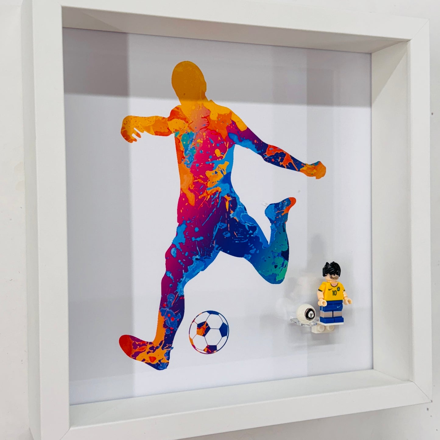 Neymar Jr Football Figure in a Frame