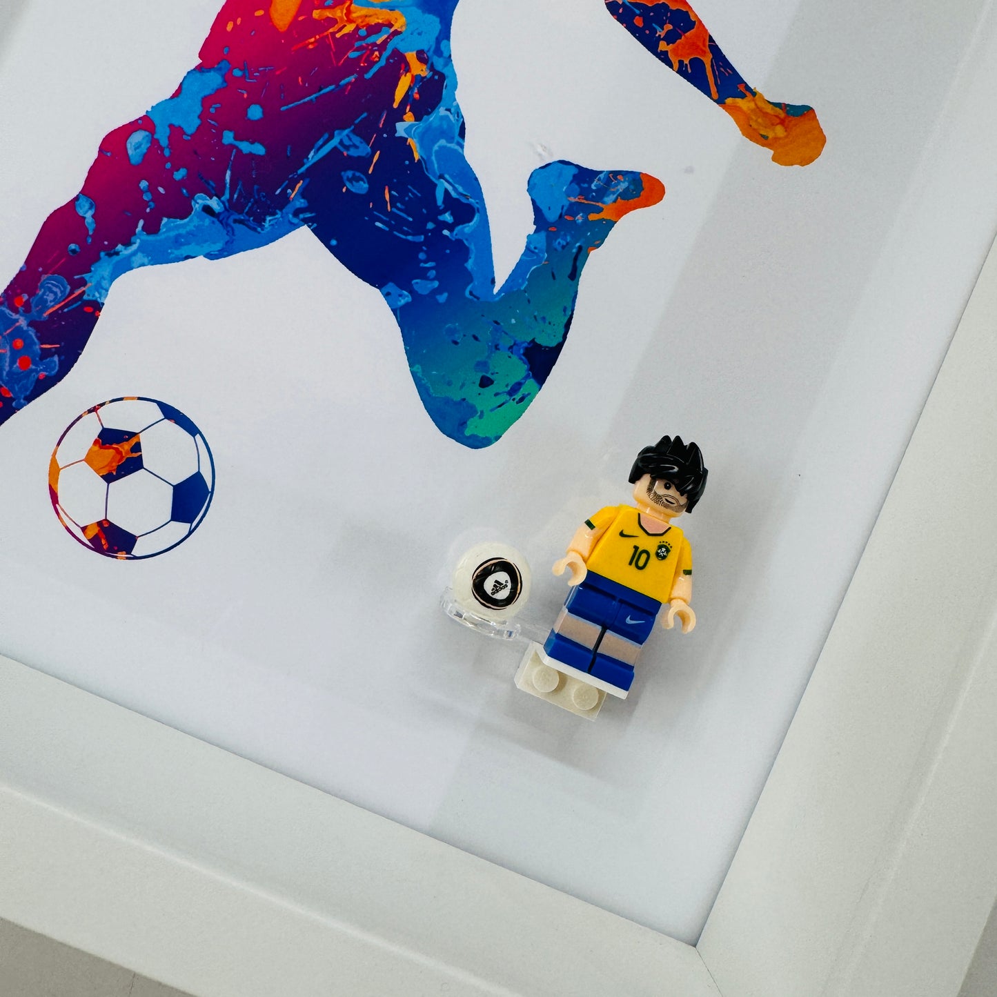 Neymar Jr Football Figure in a Frame