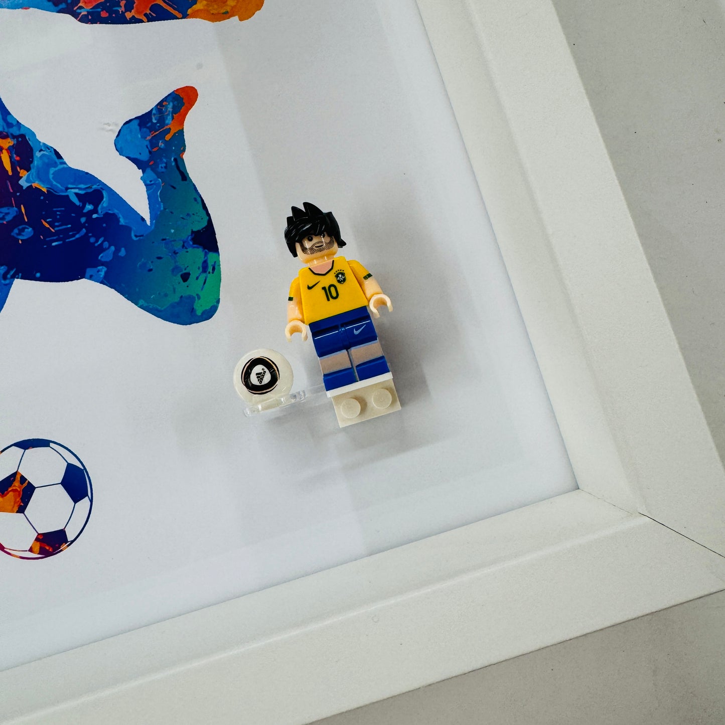 Neymar Jr Football Figure in a Frame