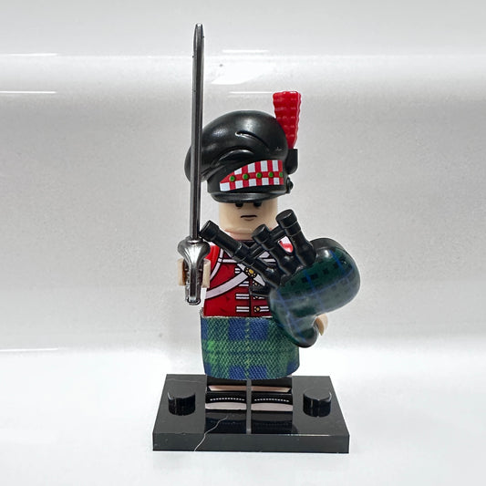 Custom Military Scottish Bagpiper Minifigure