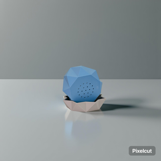 Blue Hexagon Dual Tray Planter