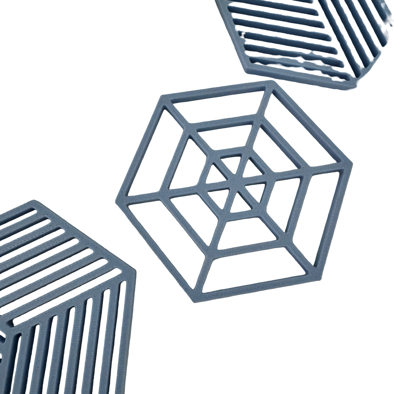 3D Printed Geometric Coasters (Set of 4)