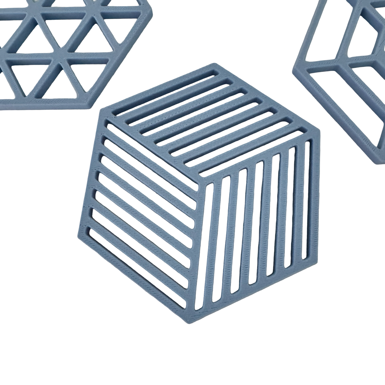 3D Printed Geometric Coasters (Set of 4)