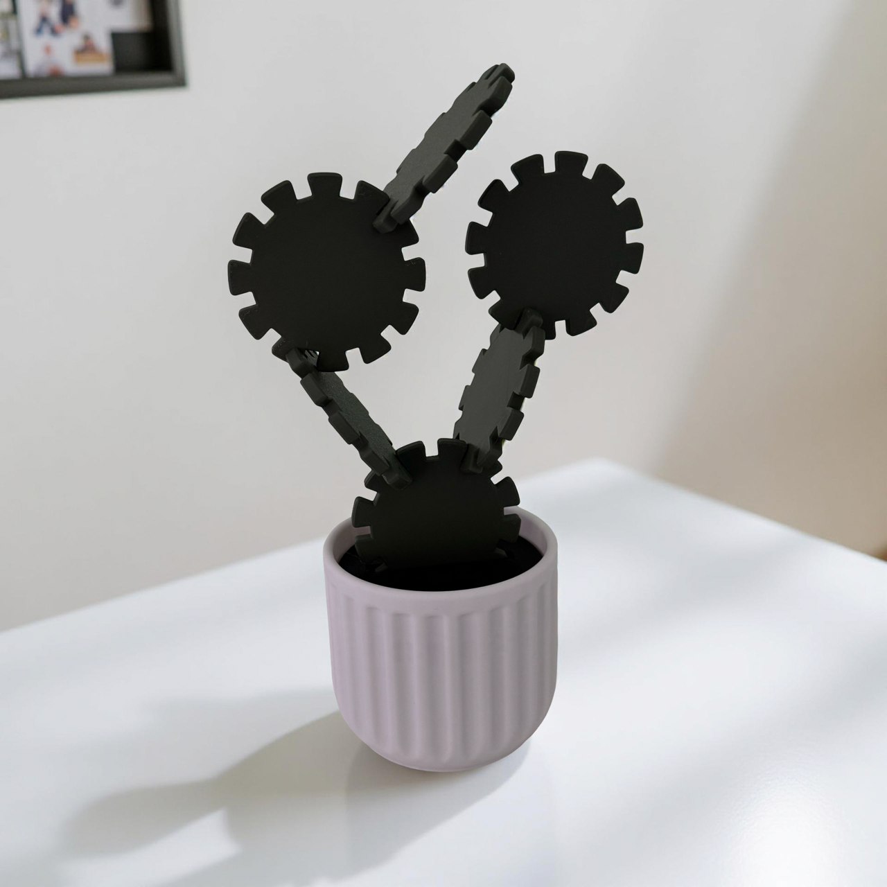 3D Printed Cactus-Themed Coasters (Set of 6)