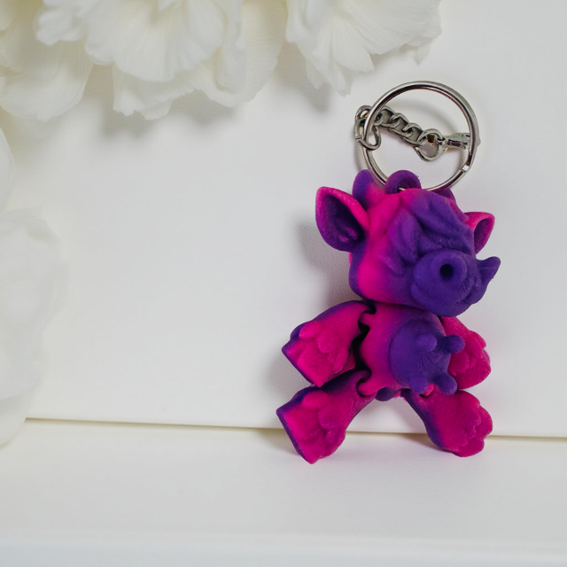 Fleximals Cute Flexi 3D Printed Animal Buddies- Keychains