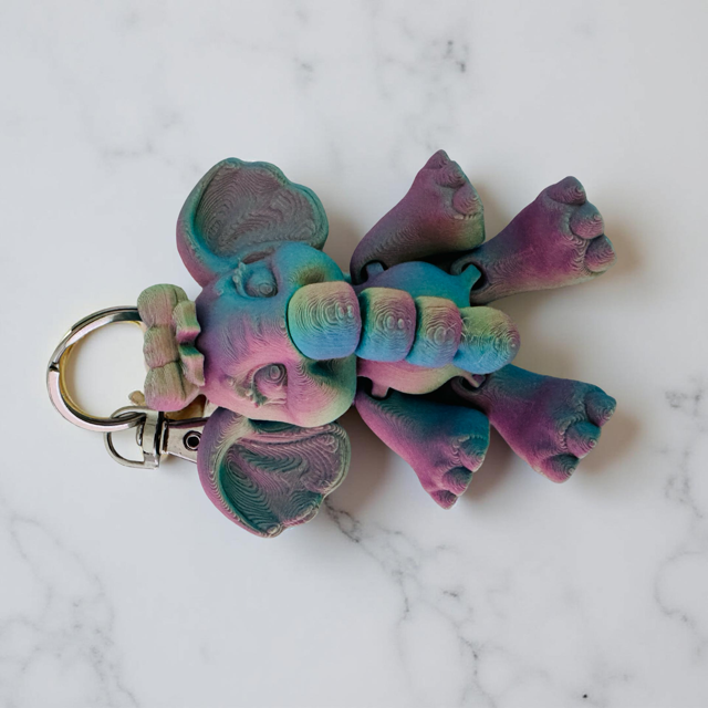Fleximals Cute Flexi 3D Printed Animal Buddies- Keychains