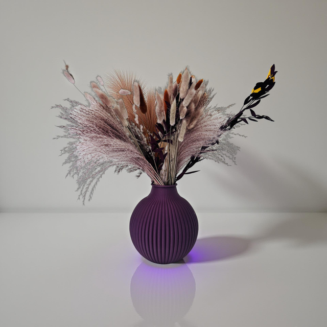 3D Printed Mauve Round Vase