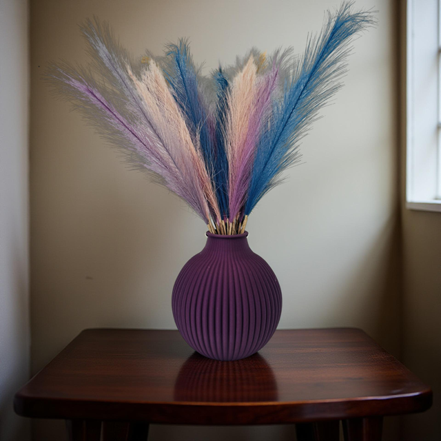 3D Printed Mauve Round Vase