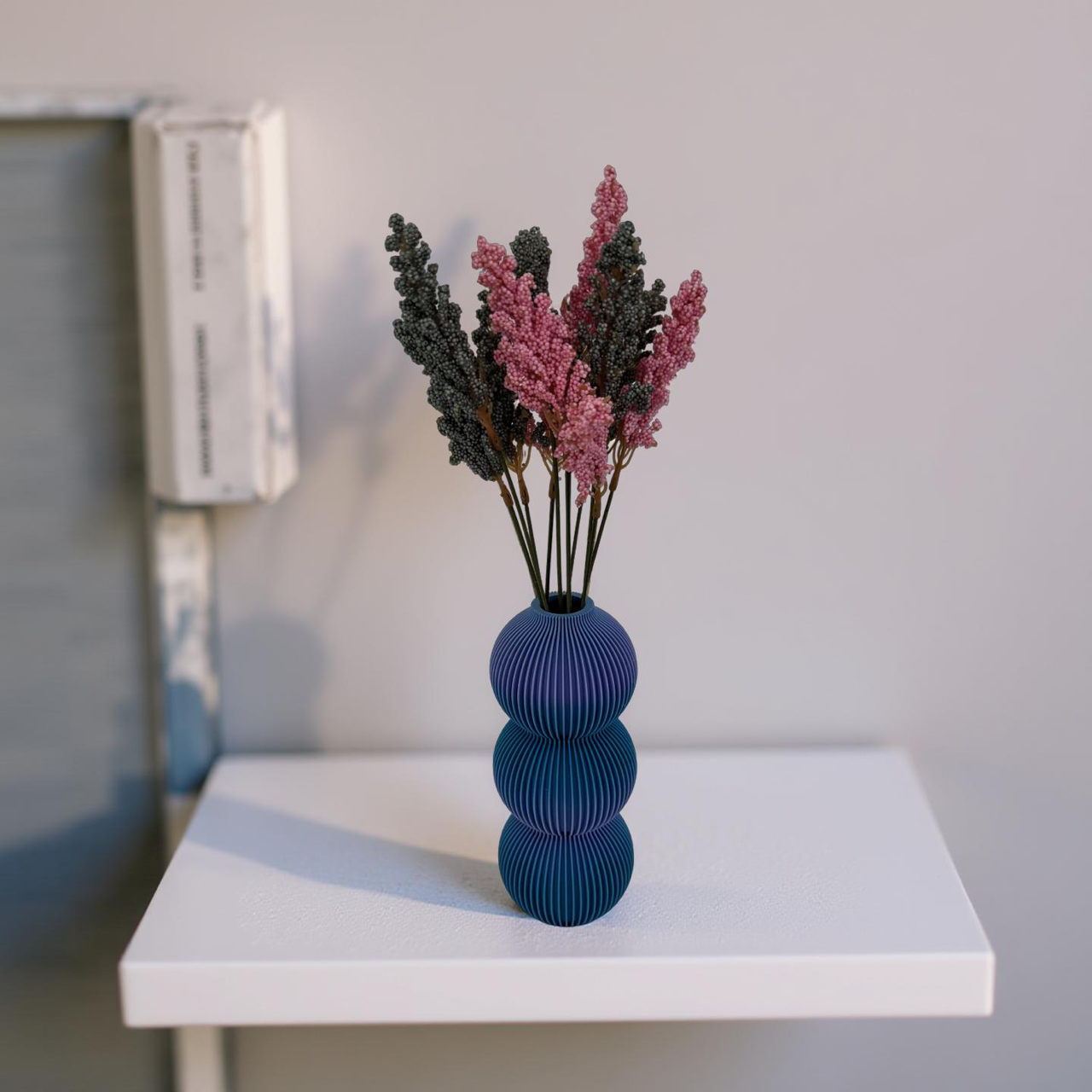 3D Printed Blue Bubble Vase