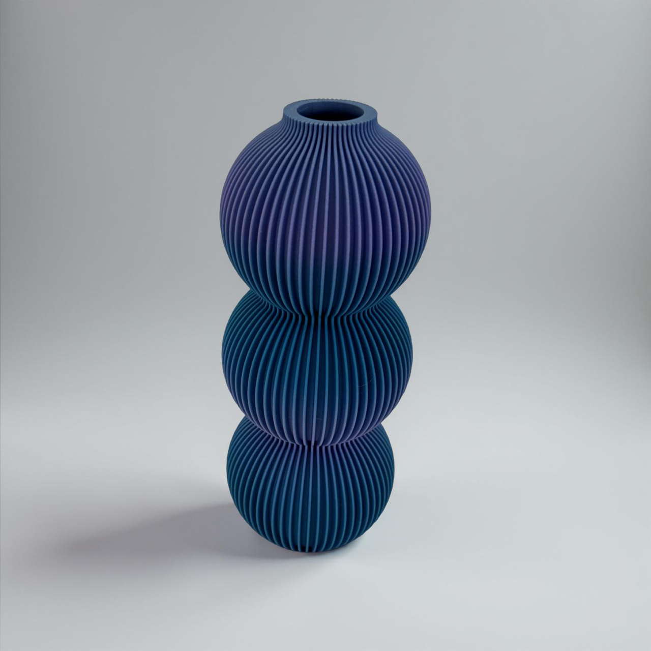 3D Printed Blue Bubble Vase