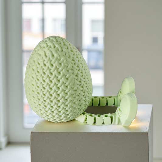 Articulated Urban Easter Egg Buddy - 3D printed Self Sitter with flexi Legs & Stylish Trainers