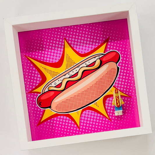 Hotdog Minifigure in a Frame