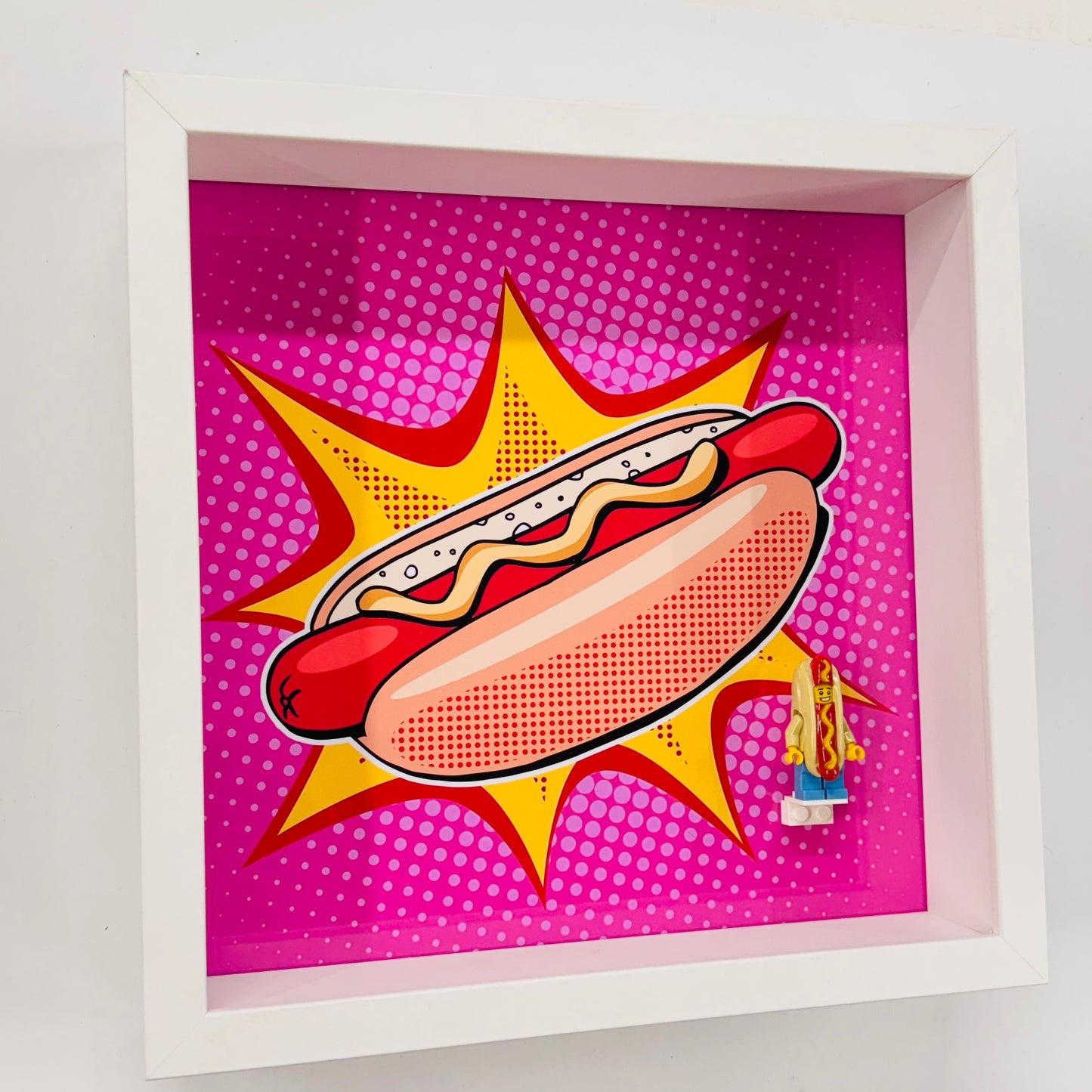 Hotdog Minifigure in a Frame