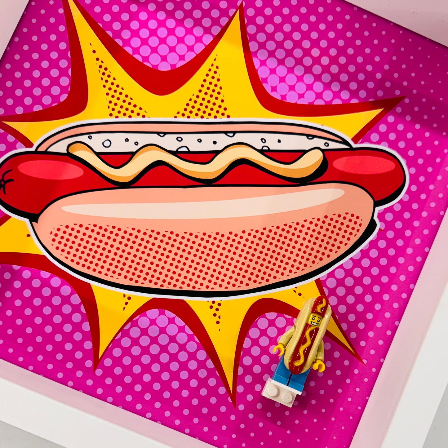 Hotdog Minifigure in a Frame