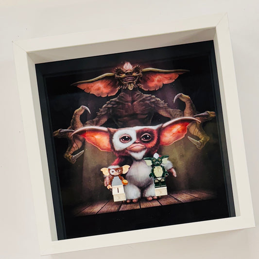 Gizmo & Gremlin/Stripe Minifigures in a Frame
