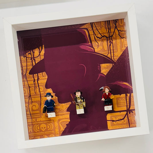 Indiana Jones Minifigures in a Frame