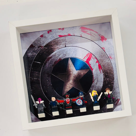 Falcon & Winter Soldier Minifigures in a Frame