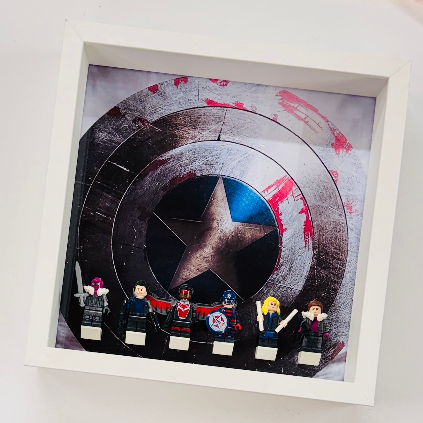 Falcon & Winter Soldier Minifigures in a Frame