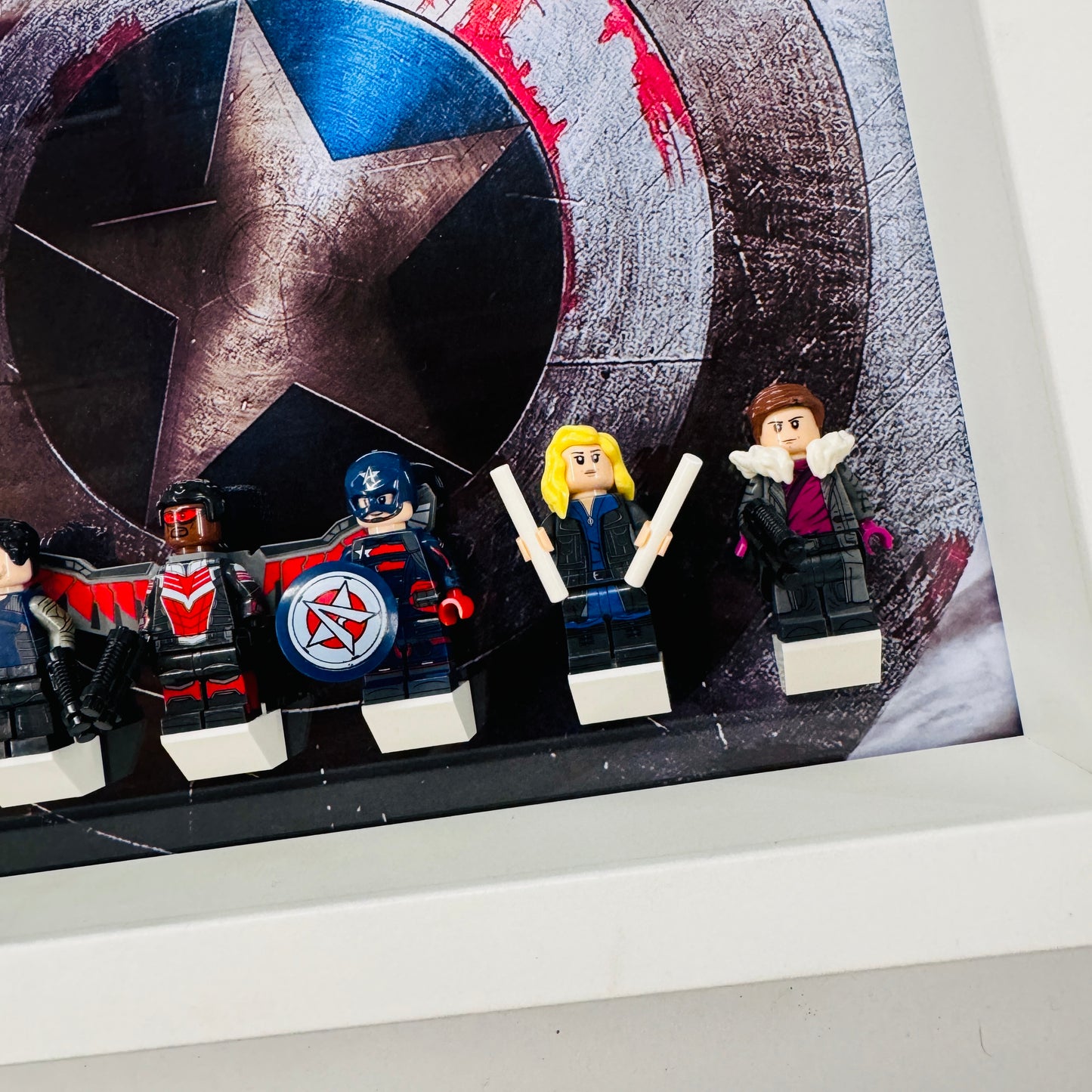 Falcon & Winter Soldier Minifigures in a Frame