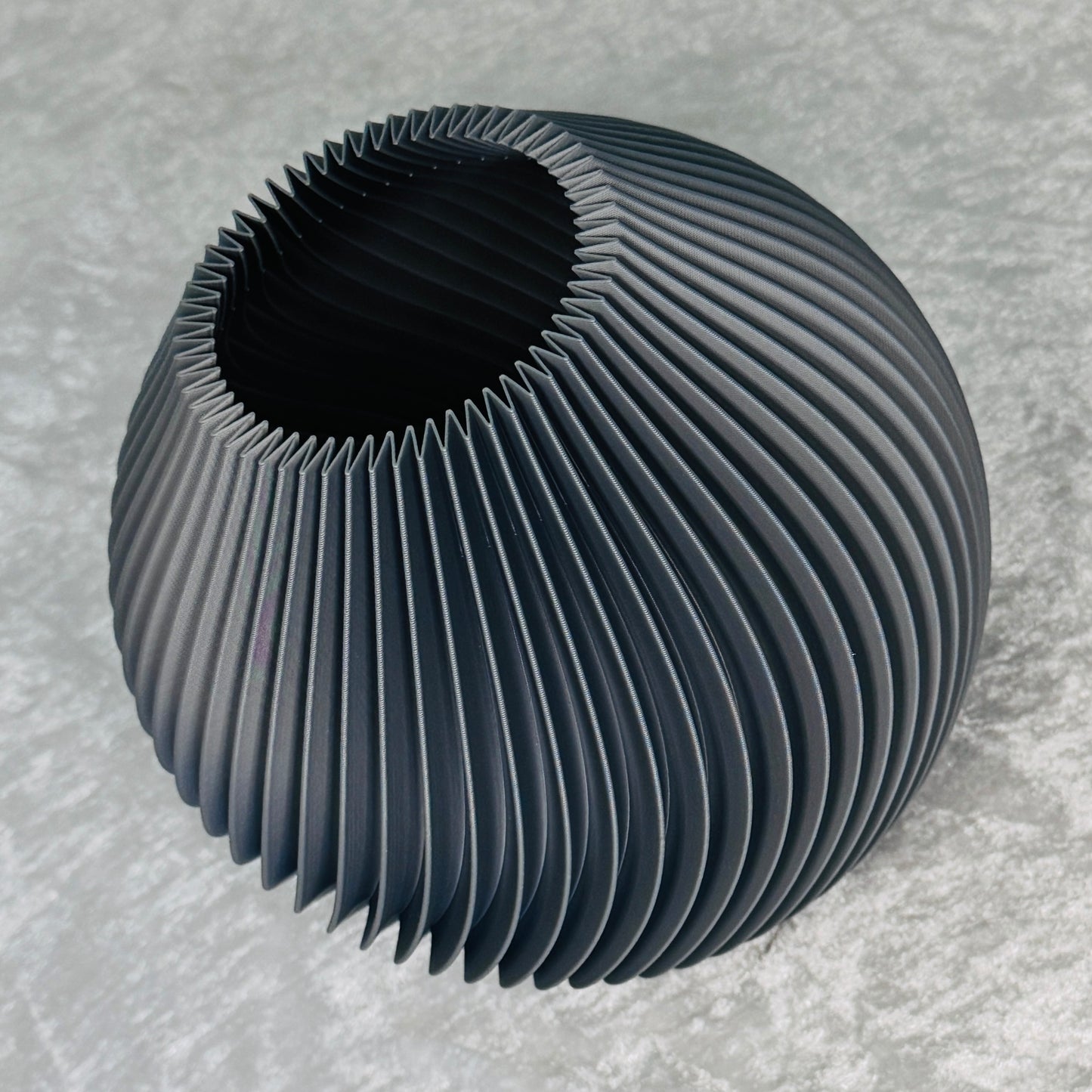 Ethereal Hues: 15cm 3D-Printed Vase in Pastel, Wood Tones & Sleek Greys