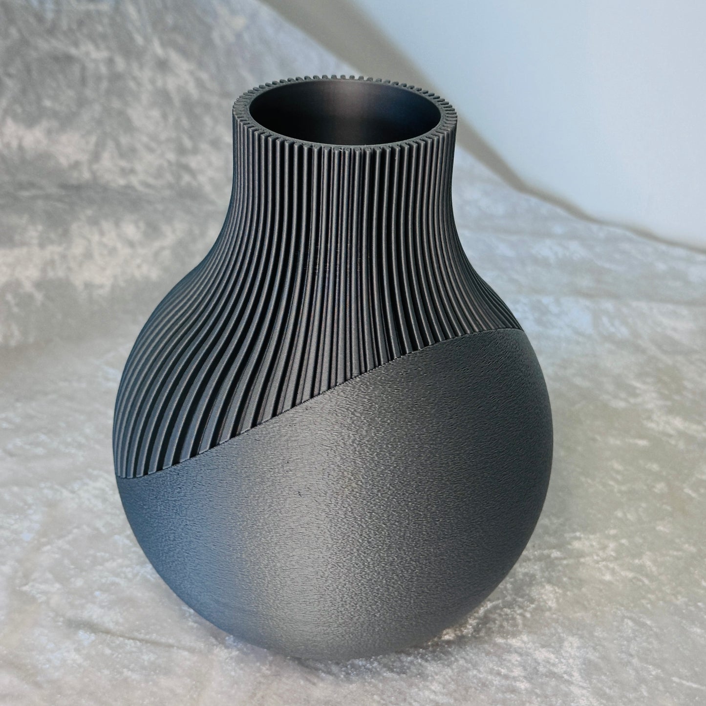 Vase for Lego Or Dried Flowers 18cm 3D-Printed in Pastel & Sleek Greys