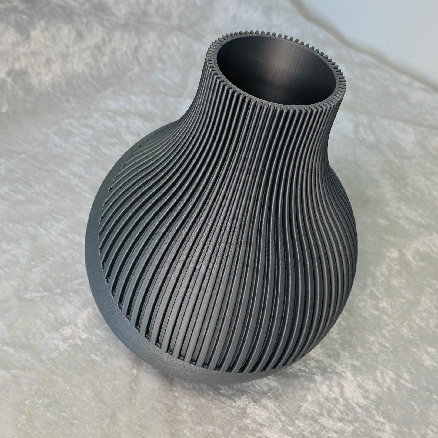 Vase for Lego Or Dried Flowers 18cm 3D-Printed in Pastel & Sleek Greys