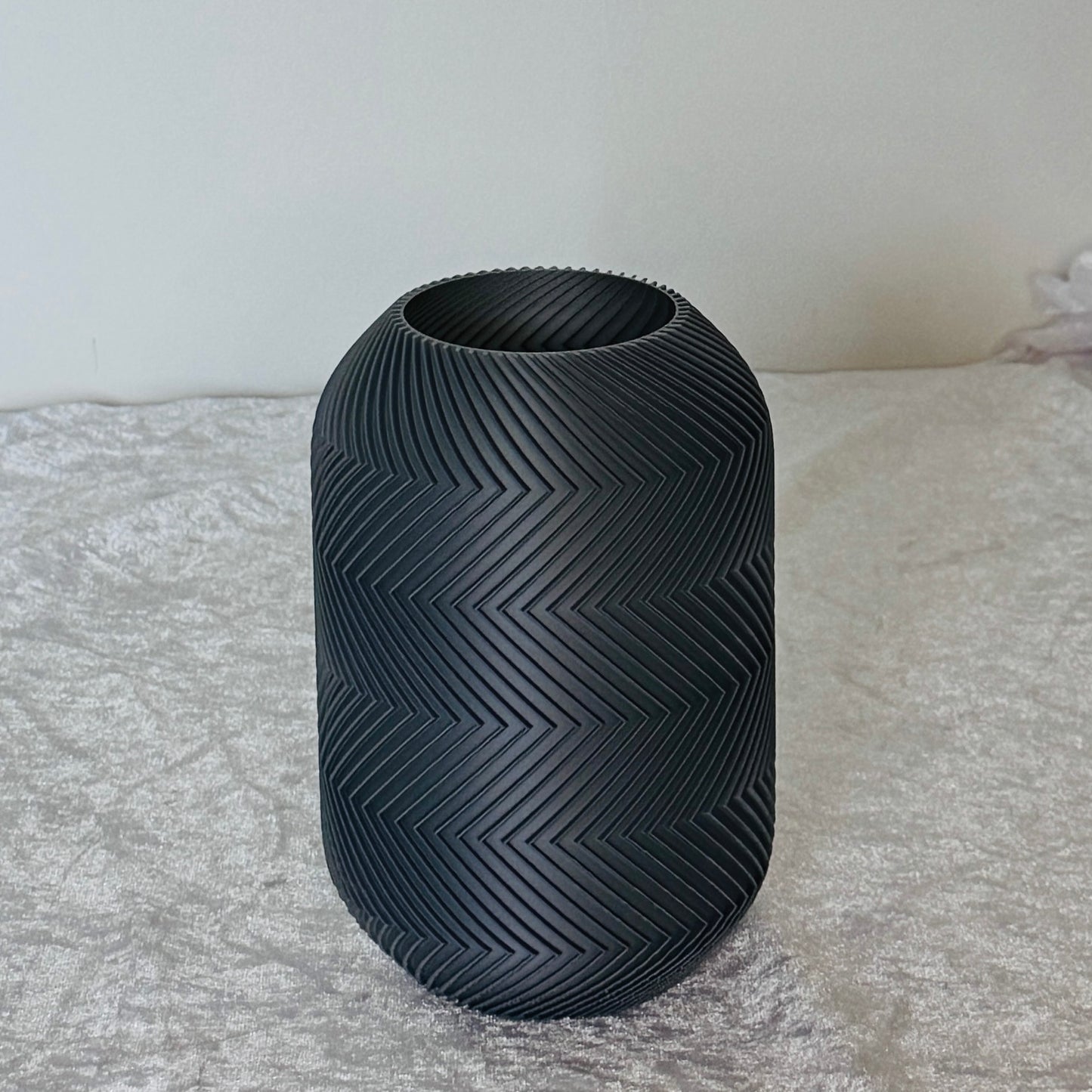 Ethereal Hues: 15cm 3D-Printed Vase in Pastel, Wood Tones & Sleek Greys