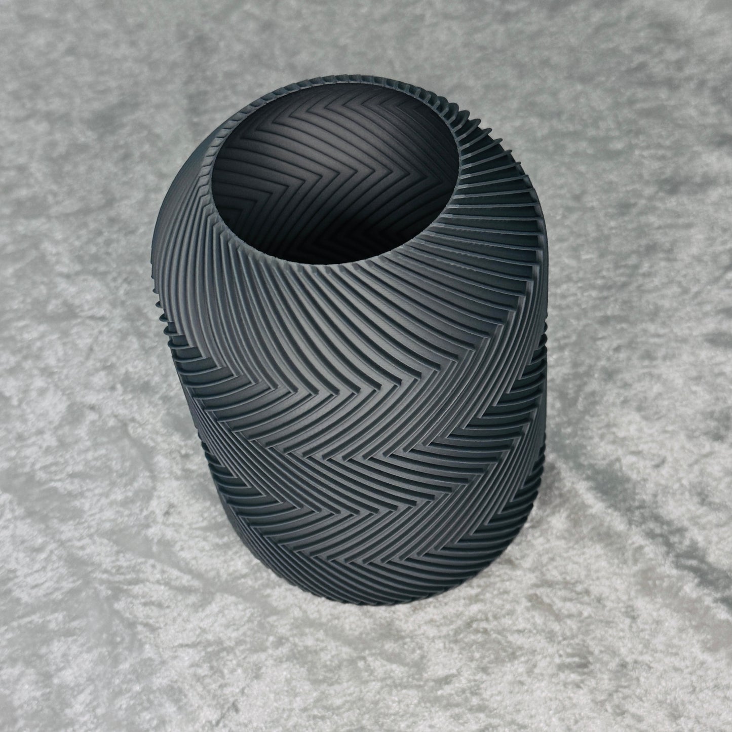 Ethereal Hues: 15cm 3D-Printed Vase in Pastel, Wood Tones & Sleek Greys