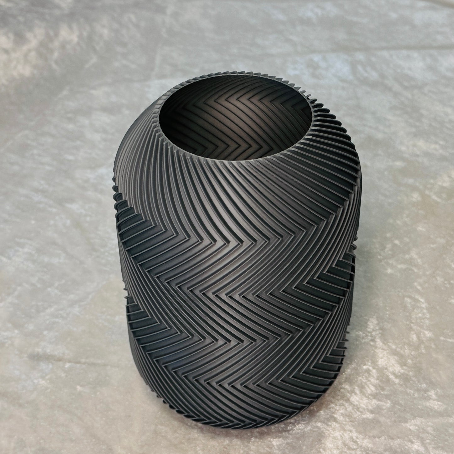 Ethereal Hues: 15cm 3D-Printed Vase in Pastel, Wood Tones & Sleek Greys